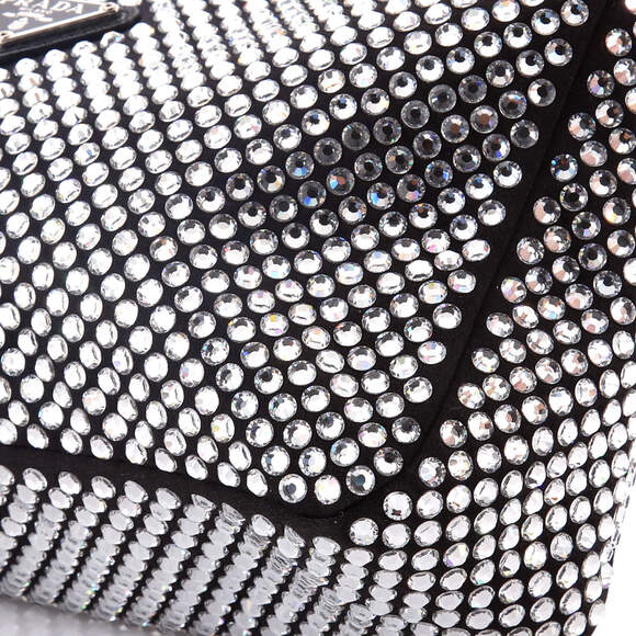 Prada Mini Re-Edition 2000 Hobo Crystal Embellished Satin - Picture 6 of 6